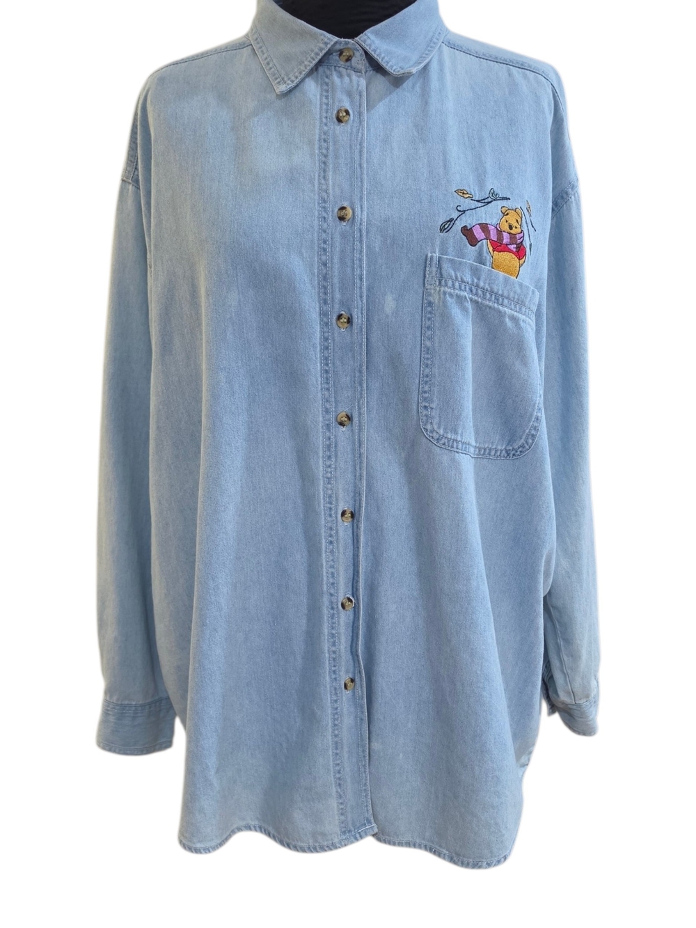 DISNEY Winnie the Pooh Denim Button-Up Shirt